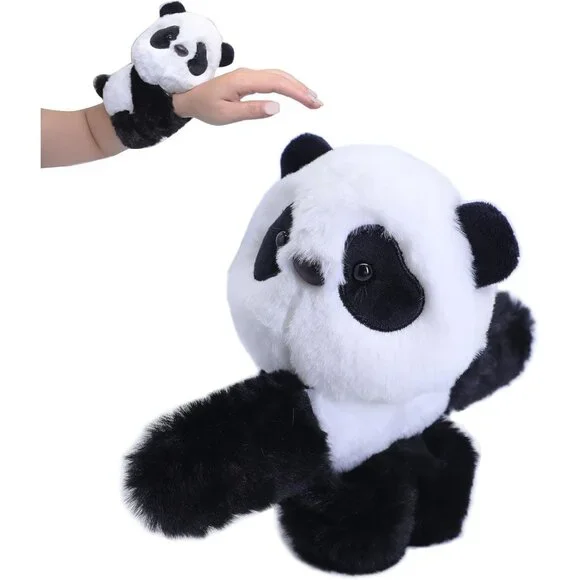 Panda Slap Bracelets Stuffed Animal for Kids, Plush Animal Snap Bracelets Cutie - Picture 1 of 4